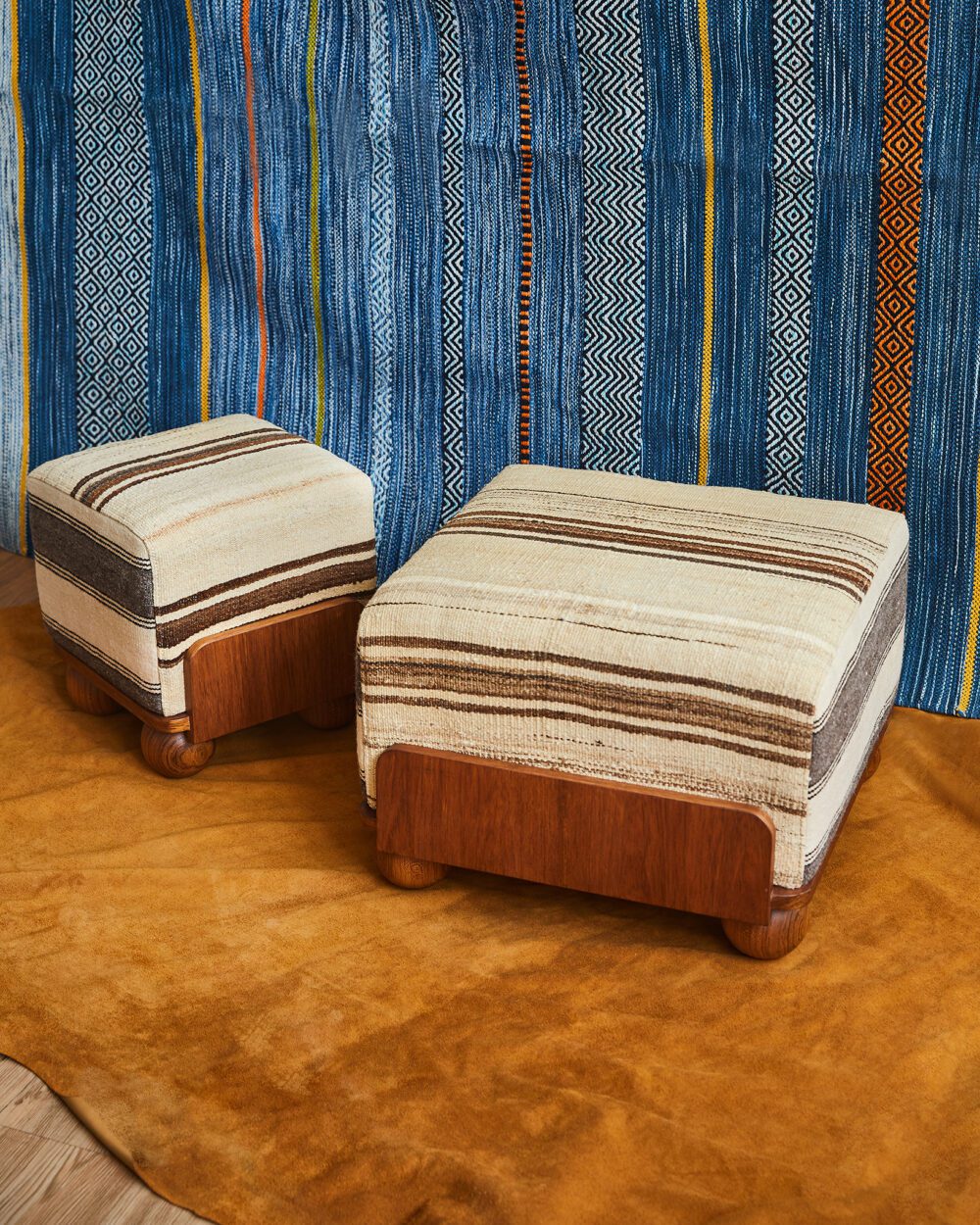 Tabouret Rayé